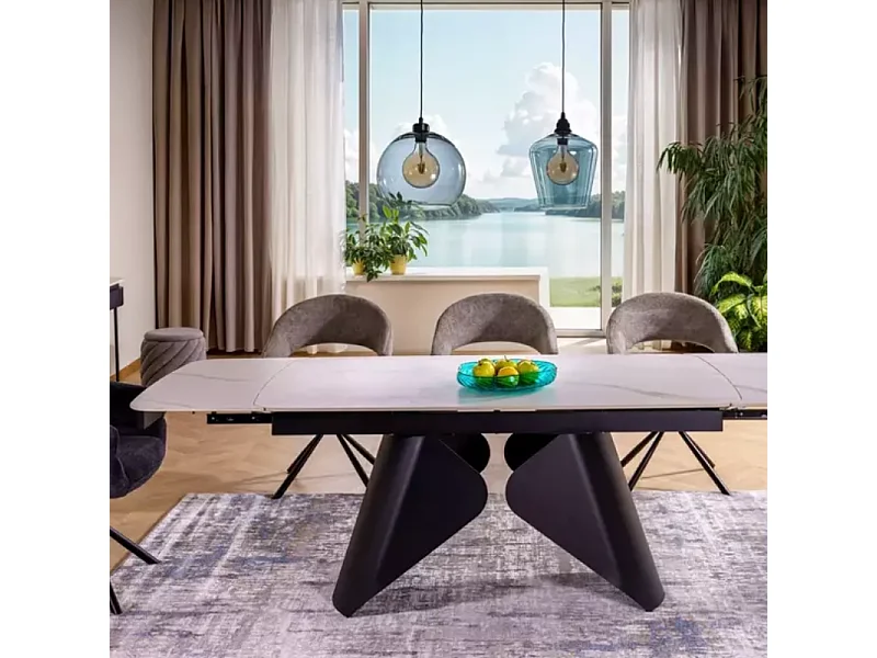 Chaise pivotante en tissu doux gris avec accoudoirs design, rotation 180° MASEE