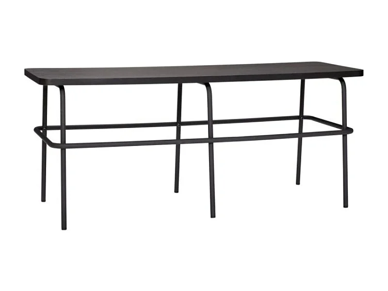 Banc design en bois et métal noir ASHA