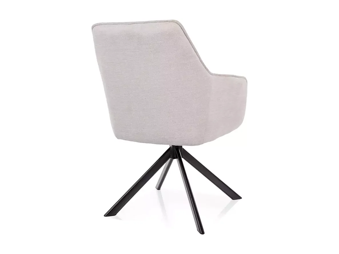 Chaise beige pivotante tissu avec assise à ressorts ensachés NANO