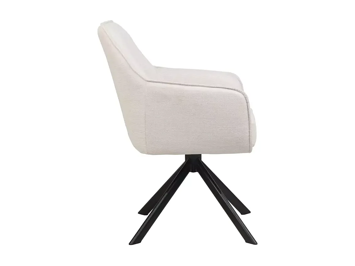 Chaise beige pivotante tissu avec assise à ressorts ensachés NANO