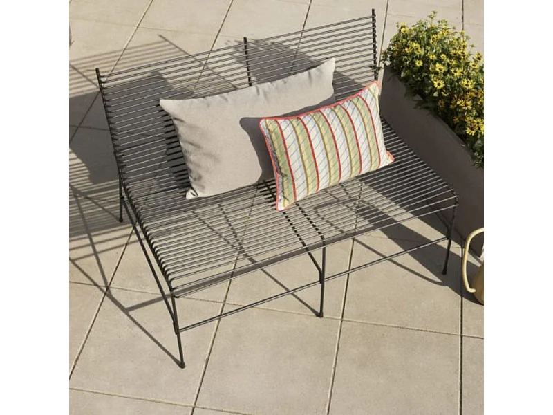 Banc moderne en métal noir SITYO