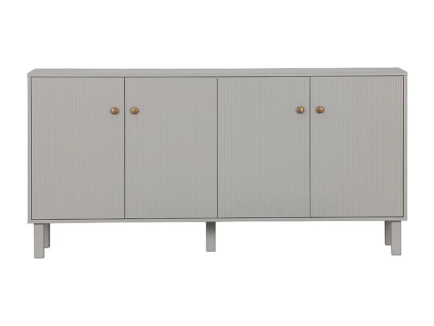 Buffet moderne 4 portes en bois gris clair MADO