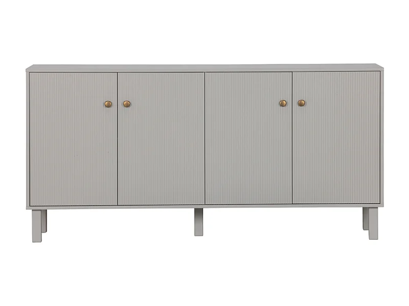 Buffet moderne 4 portes en bois gris clair MADO