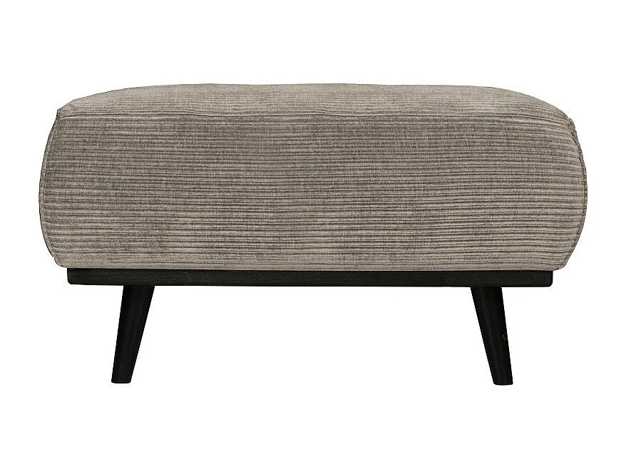 Repose-pieds en velours côtelé pieds bois STATEMENT