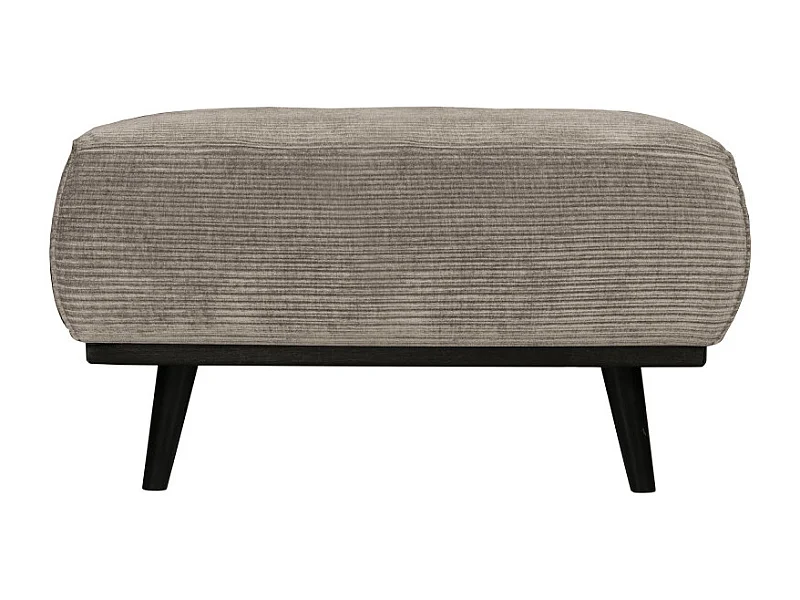 Repose-pieds en velours côtelé pieds bois STATEMENT