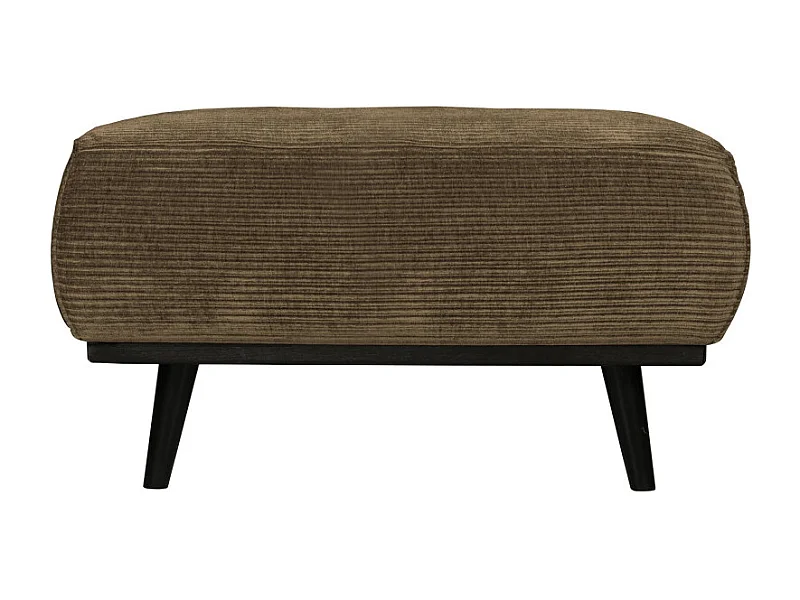 Repose-pieds en velours côtelé pieds bois STATEMENT