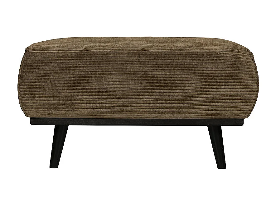 Repose-pieds en velours côtelé pieds bois STATEMENT