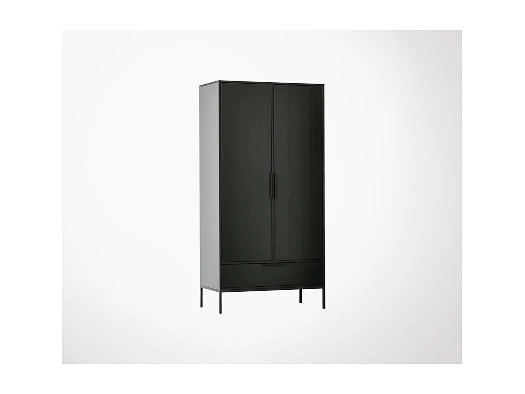 Armoire à linge 180x100cm bois massif fsc MADAM - Woood