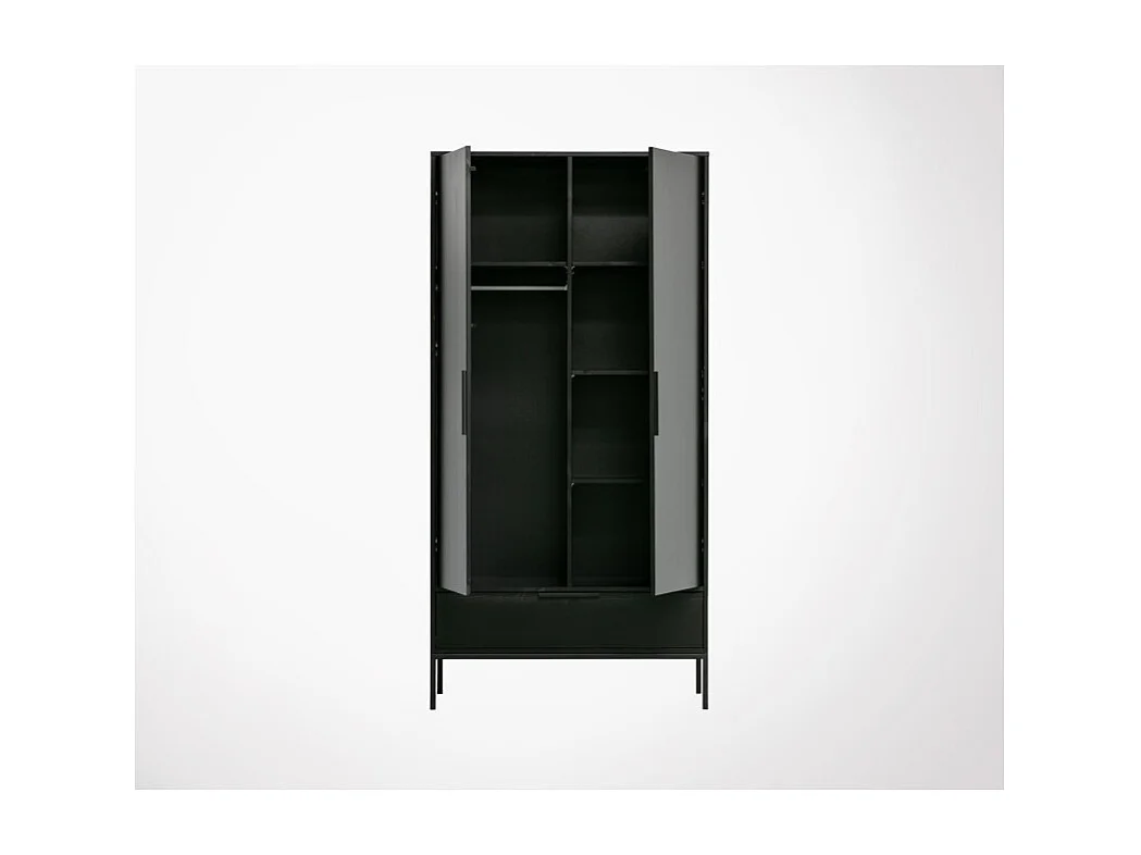 Armoire à linge 180x100cm bois massif fsc MADAM - Woood