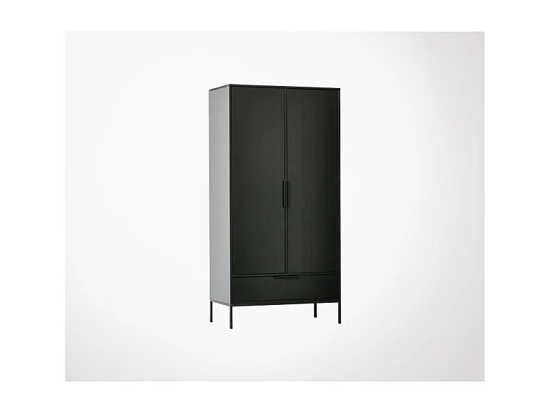Armoire à linge 180x100cm bois massif fsc MADAM - Woood