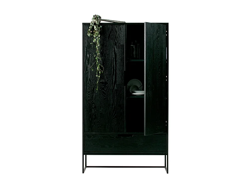 Grande armoire moderne bois massif 149cm SILAS