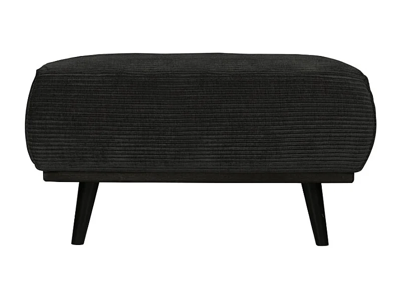 Repose-pieds en velours côtelé pieds bois STATEMENT