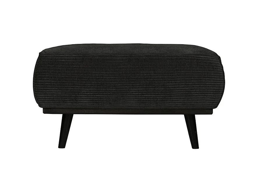 Repose-pieds en velours côtelé pieds bois STATEMENT