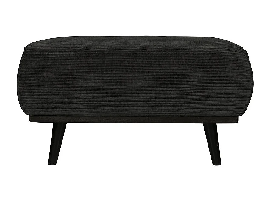 Repose-pieds en velours côtelé pieds bois STATEMENT