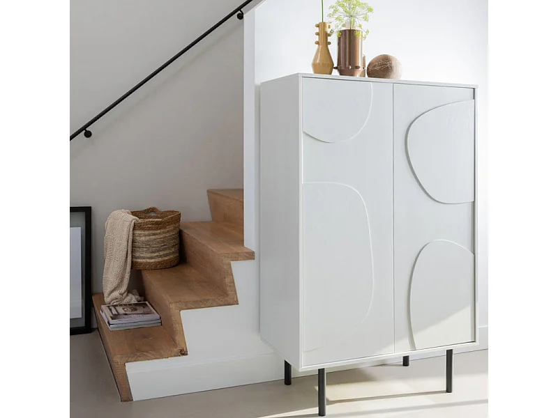 Buffet haut 2 portes en bois CADYA