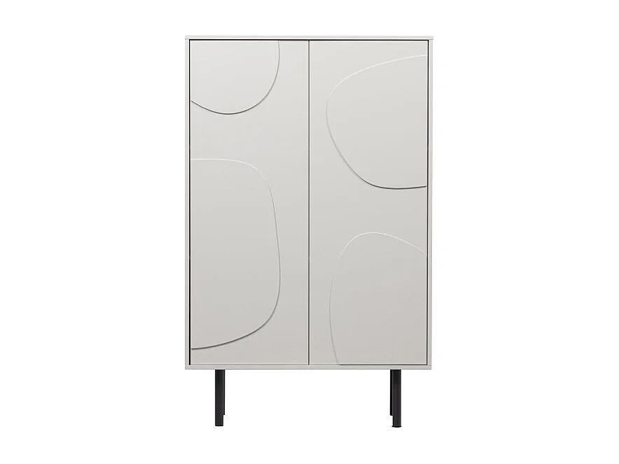 Buffet haut 2 portes en bois CADYA - Blanc