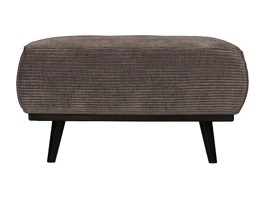 Repose-pieds en velours côtelé pieds bois STATEMENT