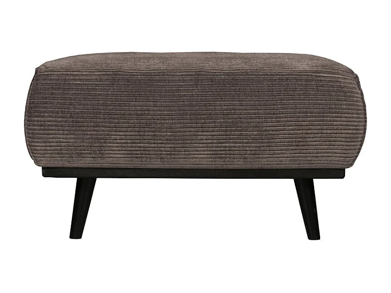 Repose-pieds en velours côtelé pieds bois STATEMENT