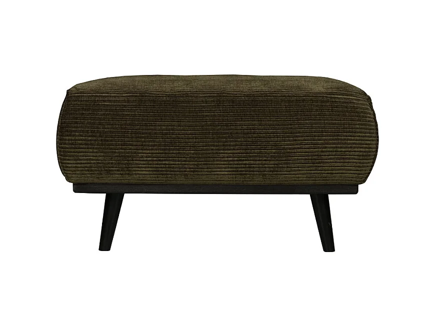 Repose-pieds en velours côtelé pieds bois STATEMENT