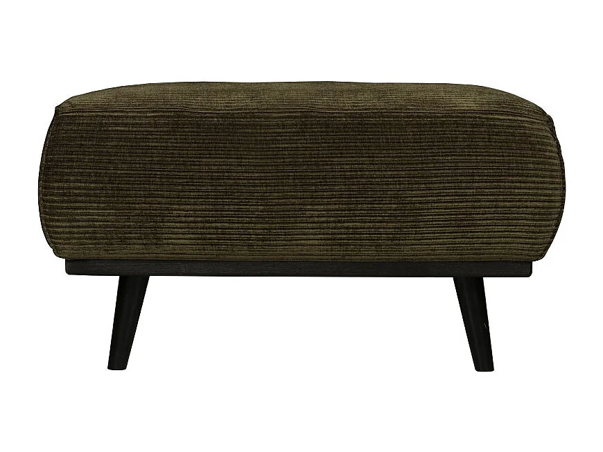 Repose-pieds en velours côtelé pieds bois STATEMENT