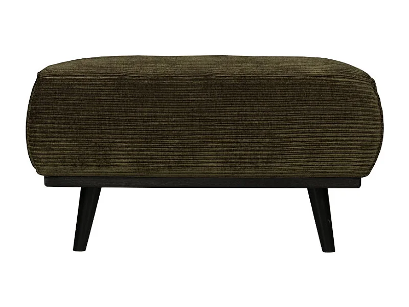 Repose-pieds en velours côtelé pieds bois STATEMENT