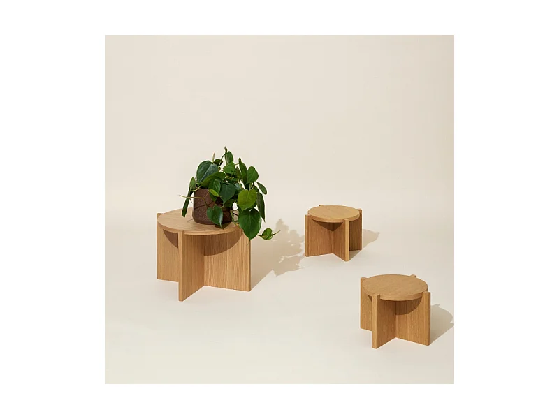 Table d'appoint design en bois NOMY