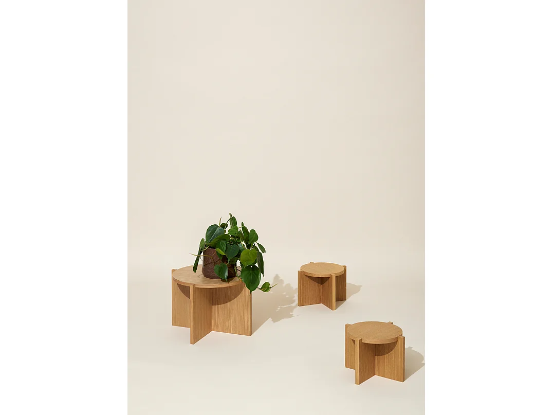 Hübsch Suporte para plantas Grande Madeira Natural NOMAD
