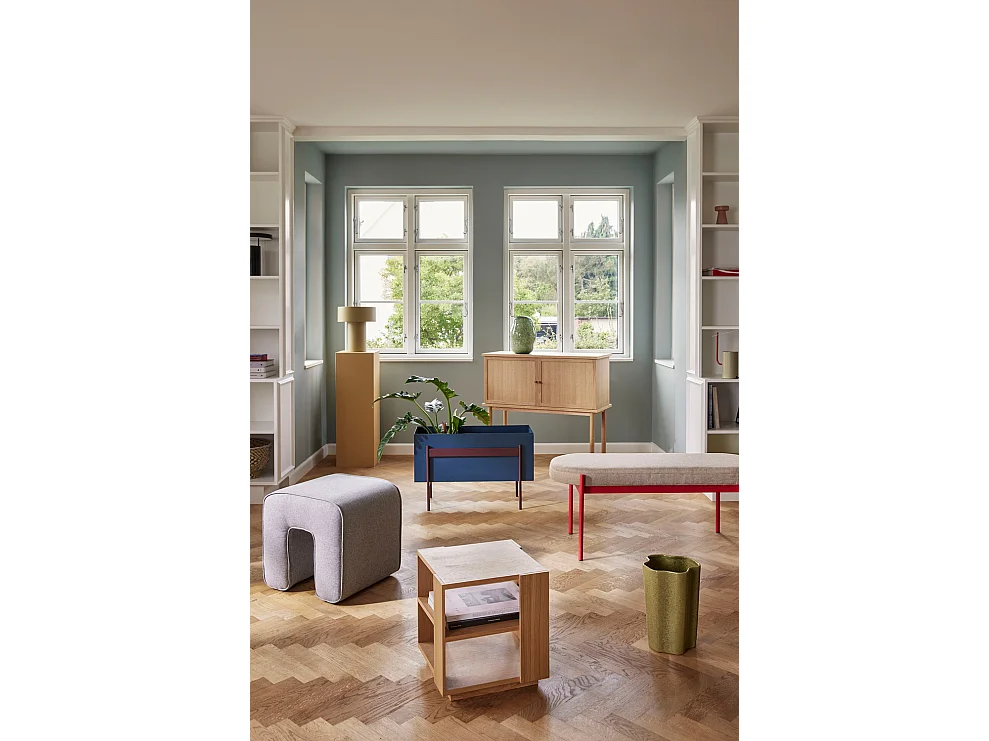 Hübsch Table d'Appoint Carrée Naturel MERGE