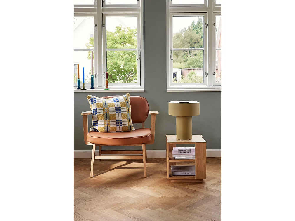 Hübsch Table d'Appoint Carrée Naturel MERGE