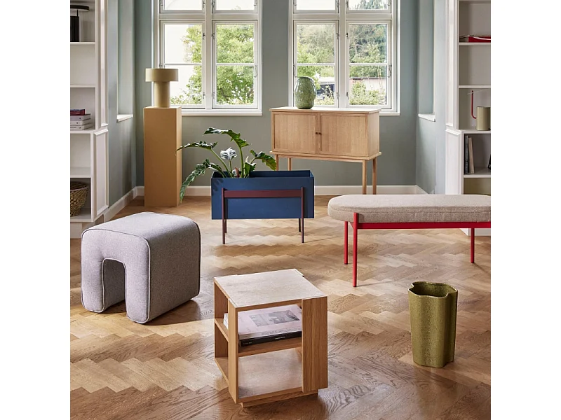 Hübsch Table d'Appoint Carrée Naturel MERGE
