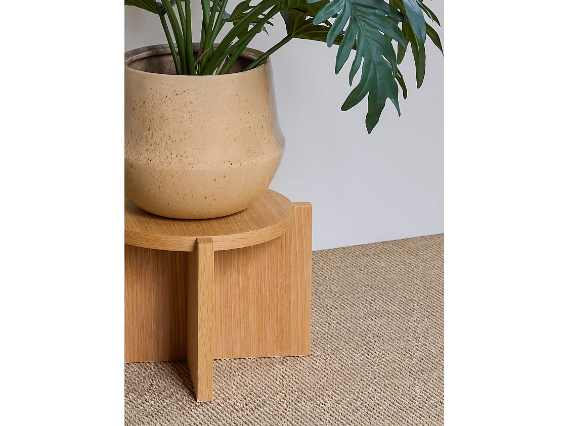 Hübsch Suporte para plantas Pequeno Madeira Natural NOMAD
