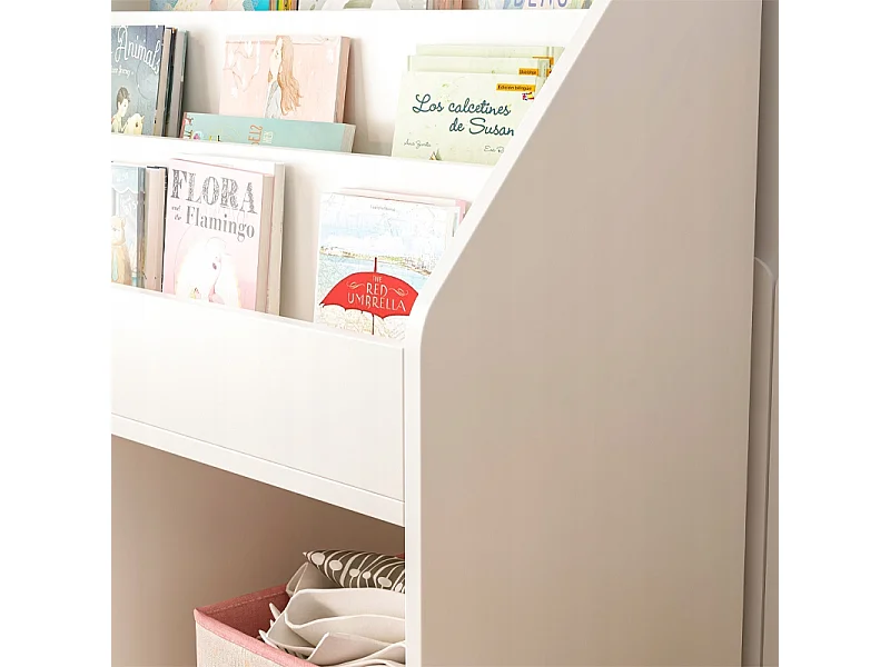 Regał na książki gazety dla dzieci szafka zabawki stojąca biblioteczka 80cm