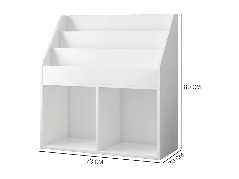 Regał na książki gazety dla dzieci szafka zabawki stojąca biblioteczka 80cm