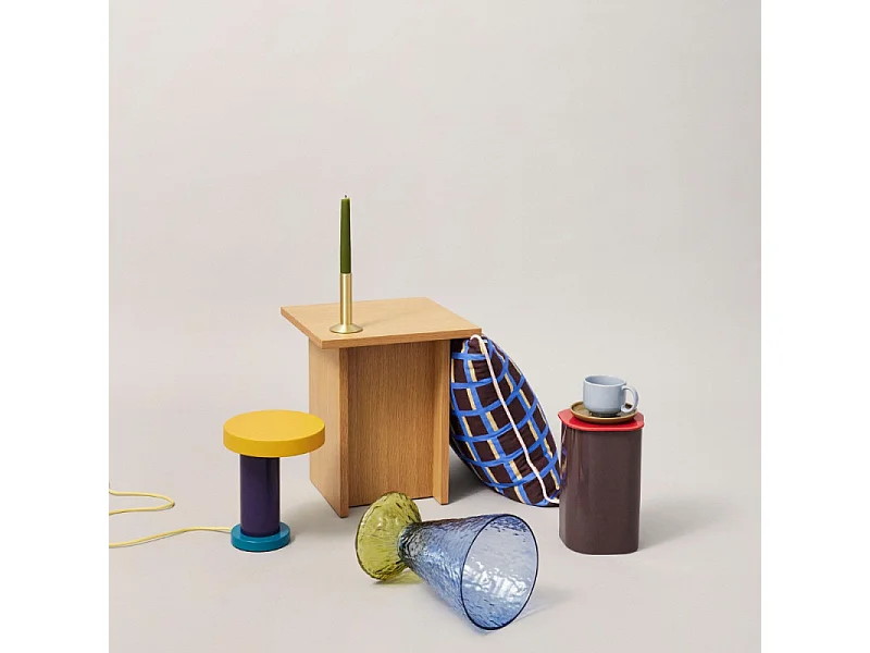 Table d'appoint moderne en bois STATY