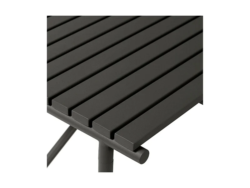Table de jardin carrée 90x90cm en métal noir RAMIRO