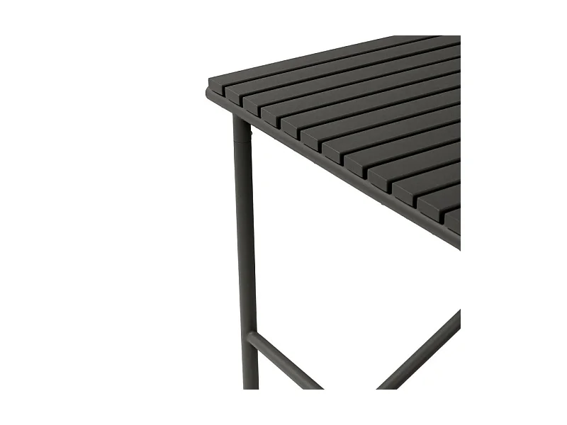 Table de jardin carrée 90x90cm en métal noir RAMIRO