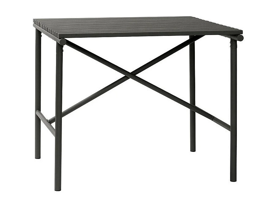Table de jardin carrée 90x90cm en métal noir RAMIRO