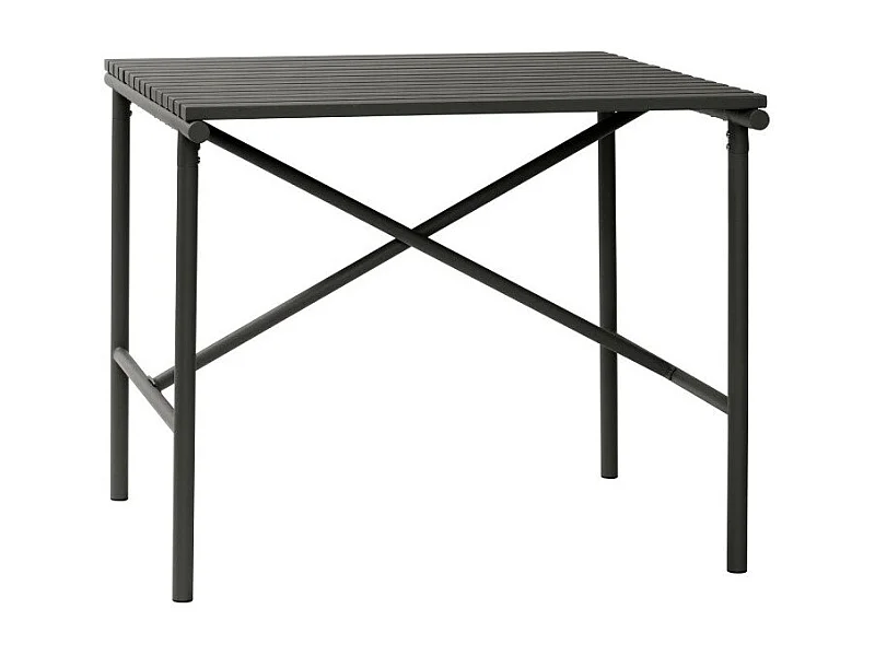 Table de jardin carrée 90x90cm en métal noir RAMIRO