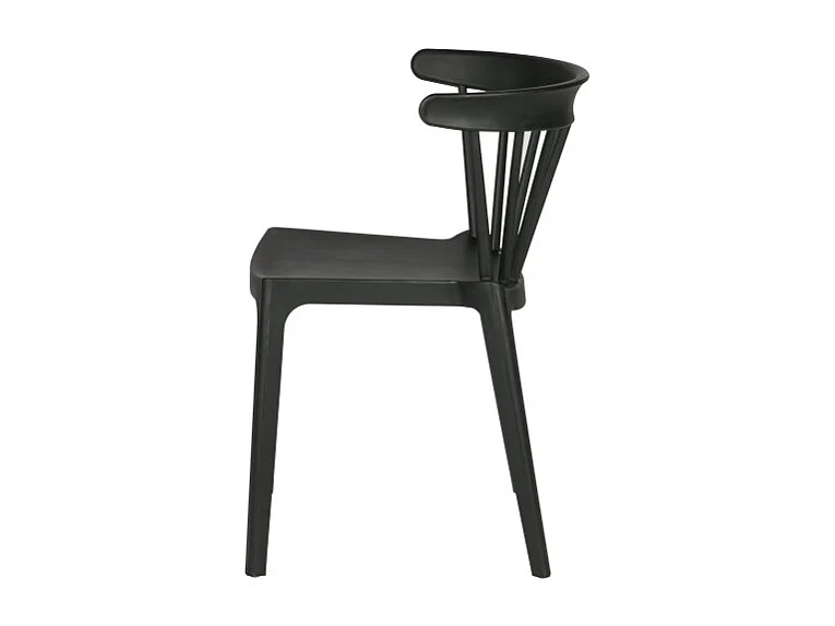 Chaise de jardin moderne en plastique BLISS - Noir