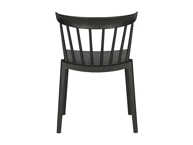 Chaise de jardin moderne en plastique BLISS - Noir