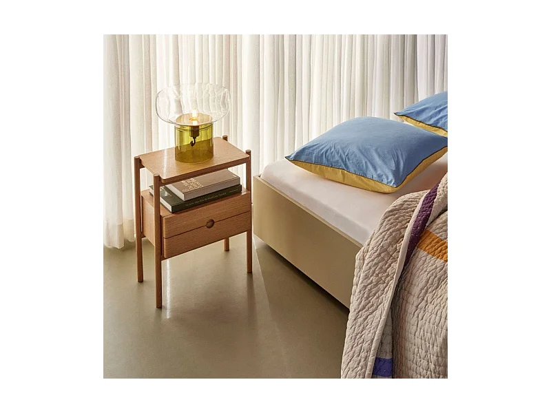 Table de chevet 2 tiroirs en bois MITZY