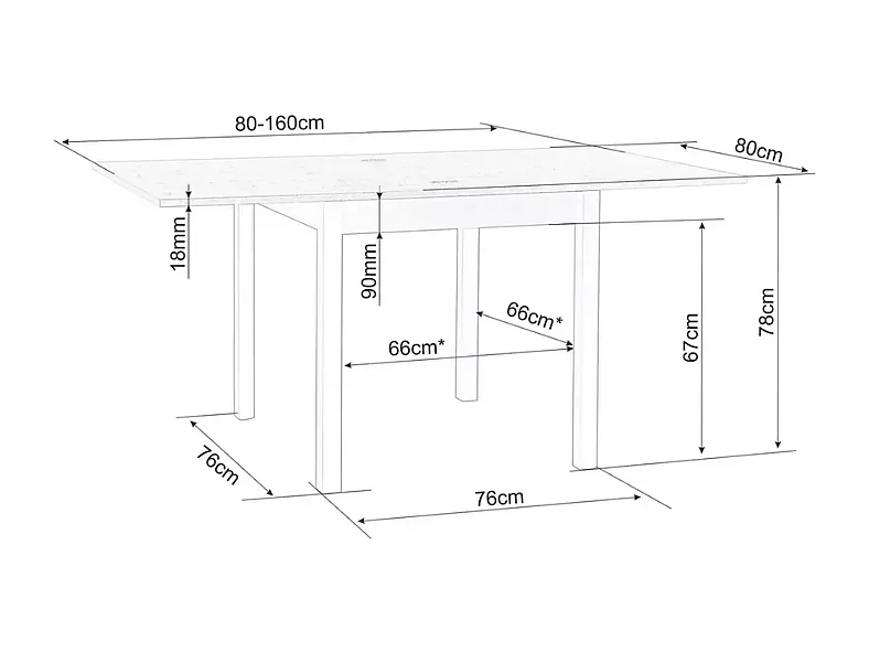 Table pliable repas extensible 8 places chêne clair et cachemire ZAPHYRIZ3