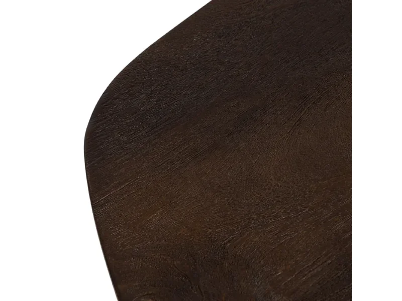 Table à manger 200 cm bois manguier sculpté brun MYLONIS