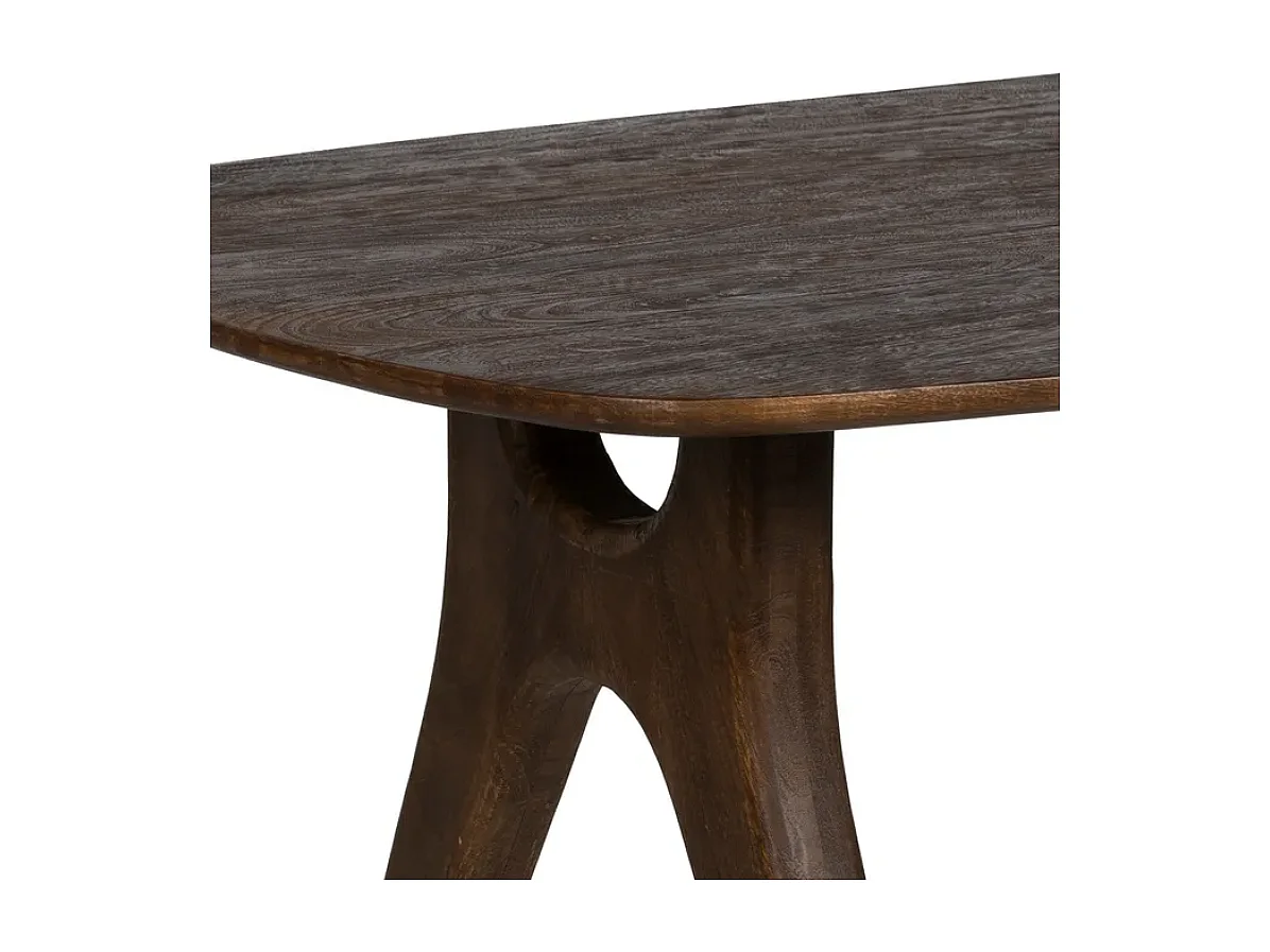 Table à manger 200 cm bois manguier sculpté brun MYLONIS