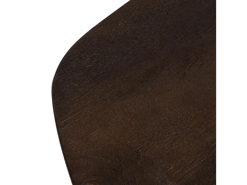 Table à manger 200 cm bois manguier sculpté brun MYLONIS