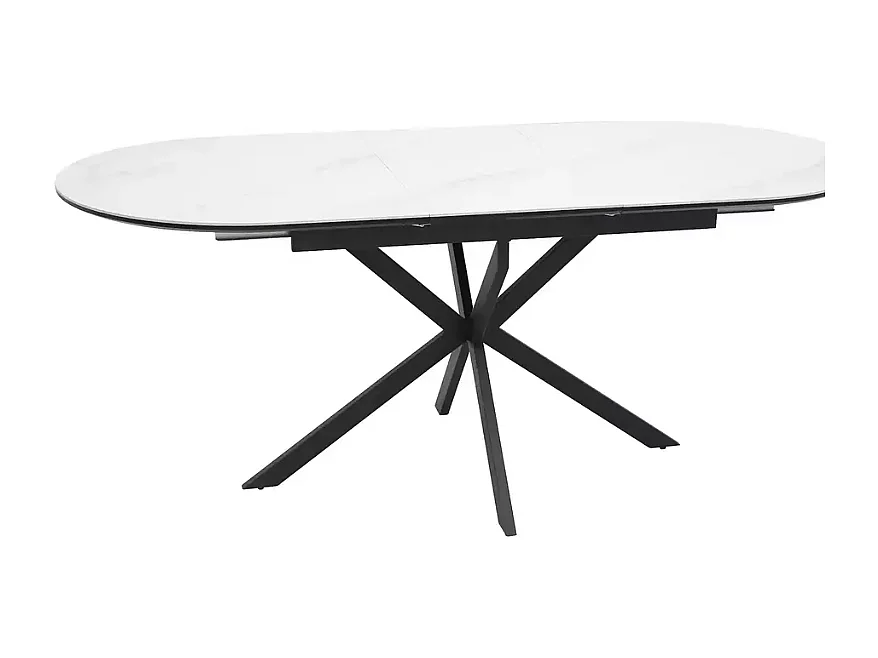 Table repas extensible 8 personnes céramique blanche design BOREALIZ2