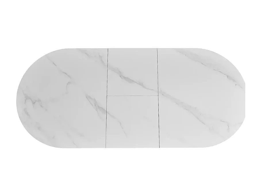 Table repas extensible 8 personnes céramique blanche design BOREALIZ2