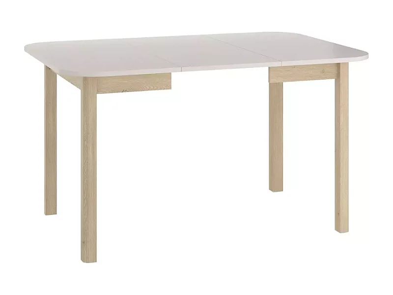 Table carrée extensible cachemire et chêne clair 6 personnes LORENZAZ4