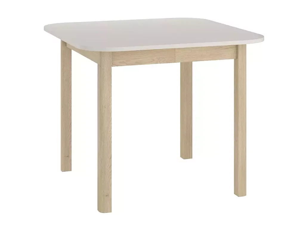 Table carrée extensible cachemire et chêne clair 6 personnes LORENZAZ4
