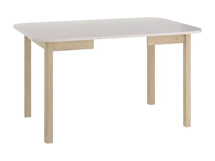 Table carrée extensible cachemire et chêne clair 6 personnes LORENZAZ4